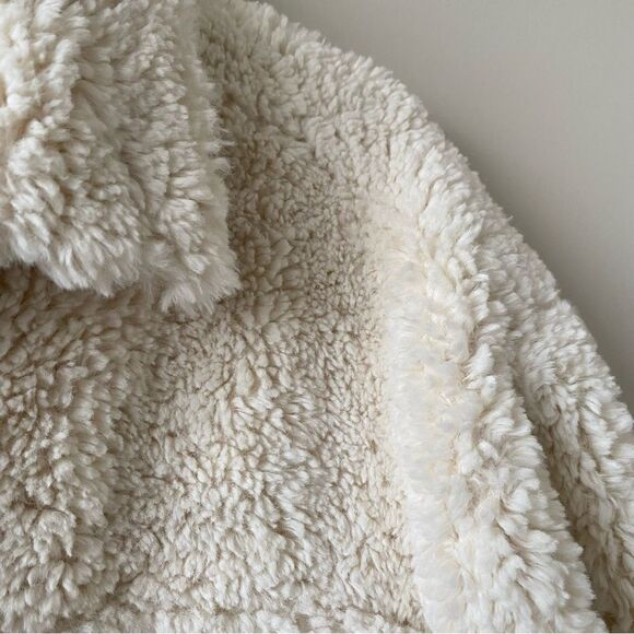 Esqualo-Fluffy Soft Teddy Coat- Off White - Picture 13 of 15